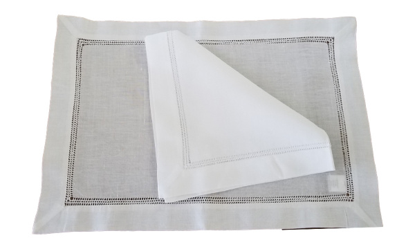 White Hemstitched